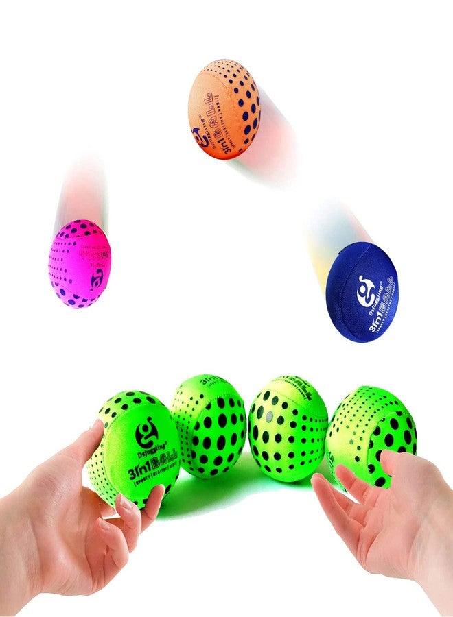 DSJUGGLING 4 Pieces Washable Juggling Balls for Beginners, Green Soft Juggling Ball Set of 4 100g Each, Soft Easy Juggle Balls, Multiple Practice Juggling Ball Kits - Image 4